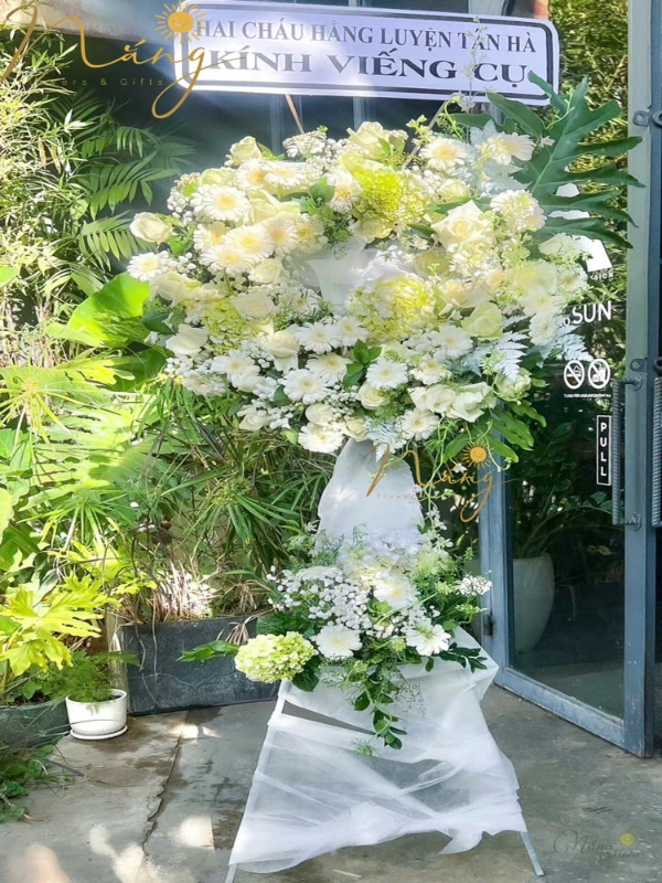 Kệ hoa chia buồn CB-122 ảnh 2
